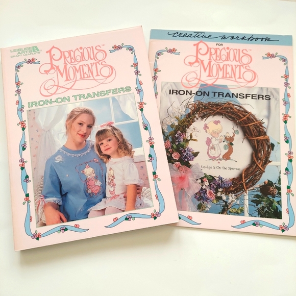 NWOT Precious Moments Iron-On Transfers & Creative Workbook by Leisure Arts - Picture 1 of 13